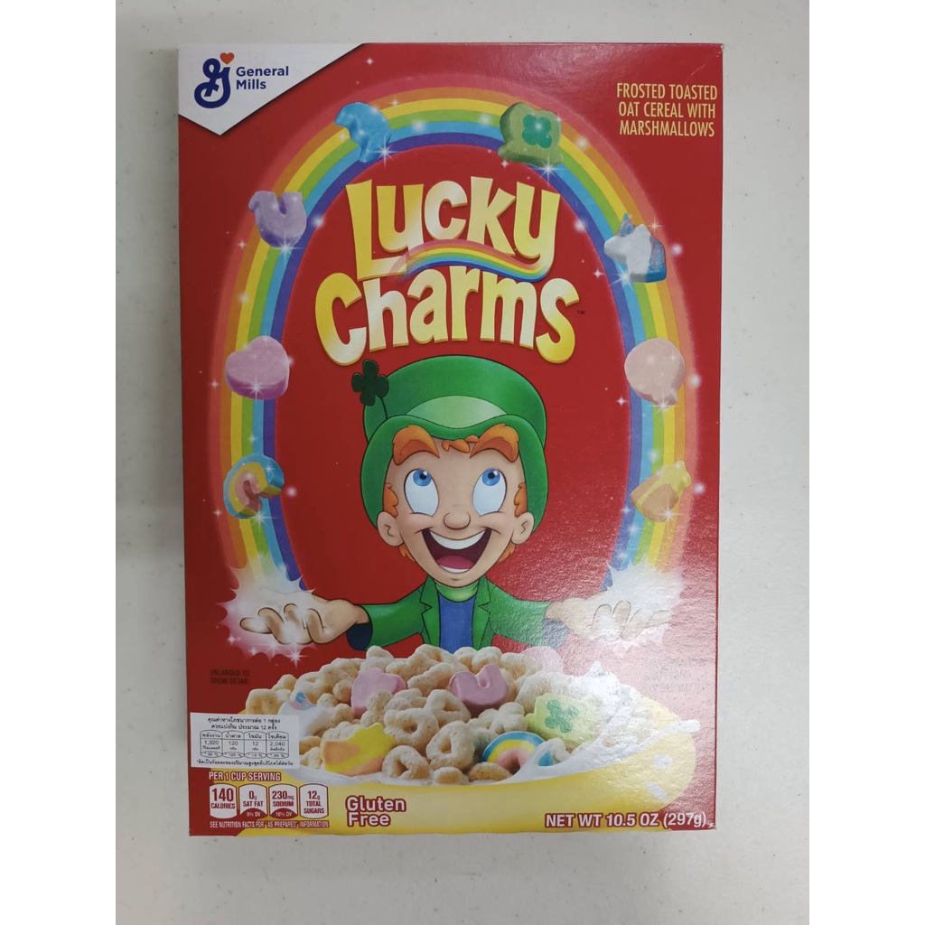 Lucky Charms Cereal with Marshmellows พร้อมส่ง!! 😊 ลัคกี้ ชาร์มส ซีเรียล ธัญพืชอบกรอบ ตรา เจเนอรัล มิลส์ 😋สินค้าใหม่