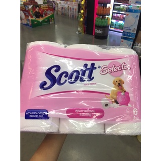 แพ็ค6 สุดคุ้ม! SCOTT SELECT ROLL TISSUE (ปริมานสิทธิ 6 ม้วน) สก๊อตต์ ซีเลคท์ โรล กระดาษชำระ