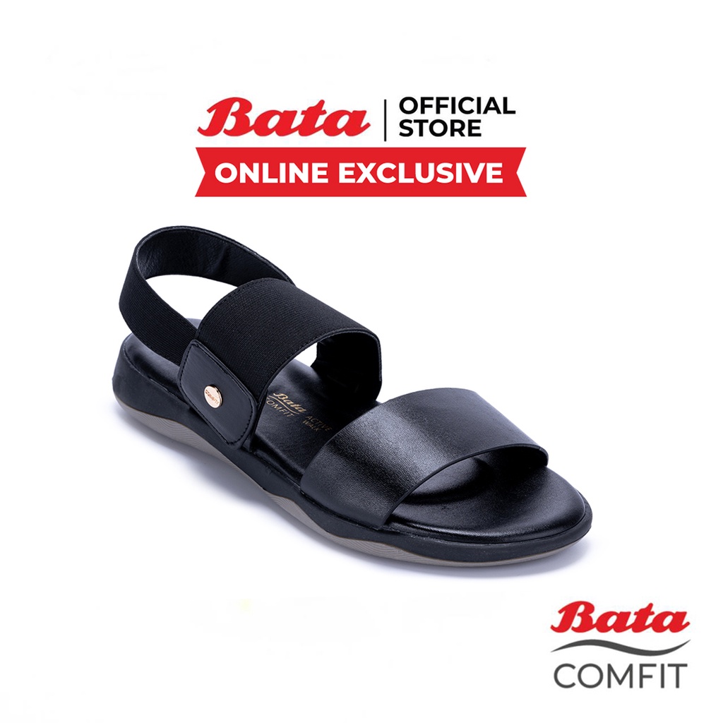 Bata Comfit (Online Exclusive) รองเท้าลำลองแฟชั่นเพื่อสุขภาพ รัดส้น เปิดส้นเท้า สูง 1 นิ้ว สำหรับผู้หญิง รุ่น Ambra สีดำ 5806017