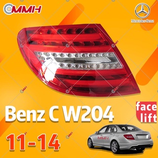 Mercedes Benz C ไฟท้าย W204 LED 2011-2014 C180 C200 C260 C280 C300 เสื้อ​ไฟท้าย ไฟท้าย​แต่ง ไฟท้ายไฟเบรค​ ไฟเลี้ยว Taillamp Taillight ไฟท้าย​ พร้อมทับทิม ไฟท้ายกันชนหลังสําหรับ​ ทับทิมในฝาท้ายไฟท้าย ไฟเบรก ไฟสัญญาณเตือน