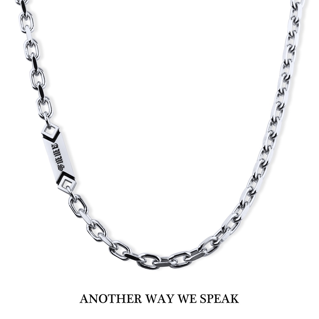 ANOTHER WAY WE SPEAK สร้อยคอโซ่เงินแท้ รุ่น AW-N CHAIN III สีเงิน