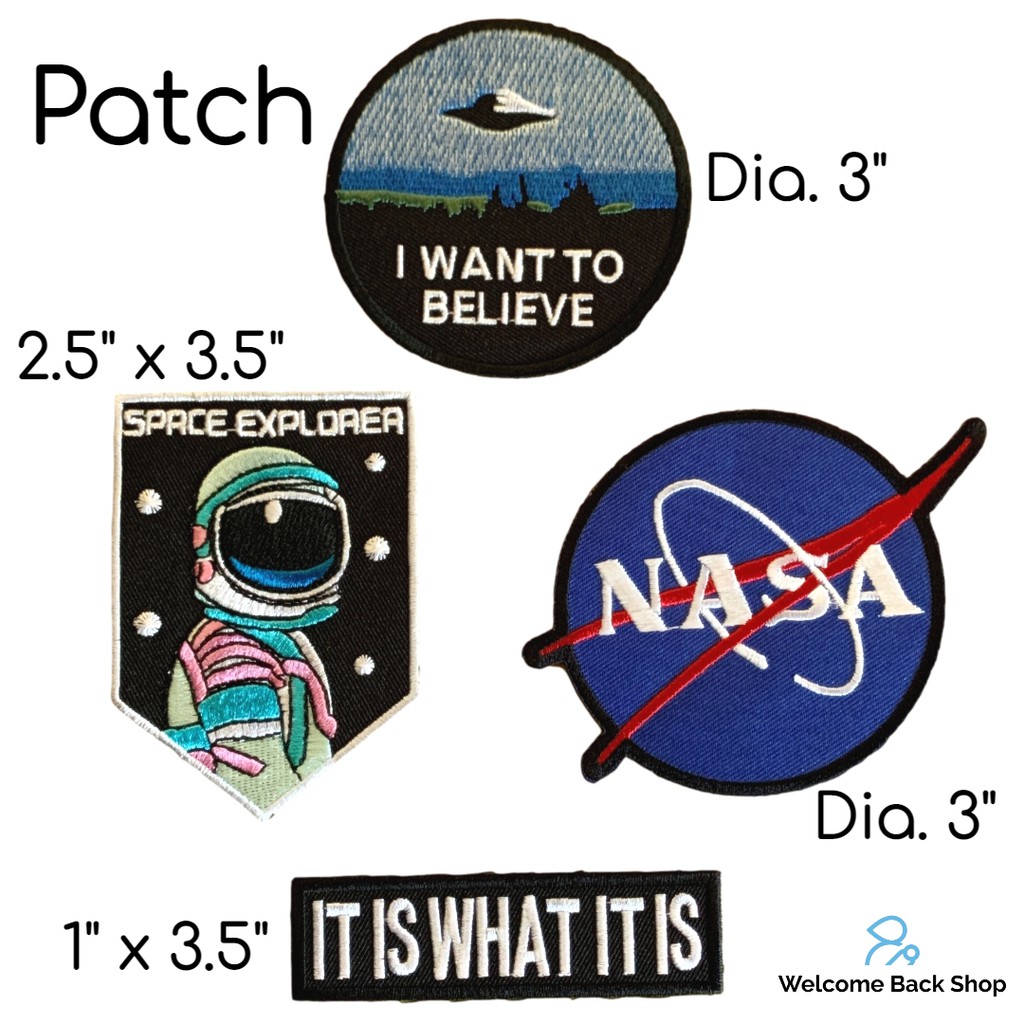 ตัวรีดติดเสื้อ Nasa Patch Space Explorer Patch ตัวรีด ติดเสื้อ อาร์มรีด อาร์มปัก  ติดผ้า หมวก กระเป๋