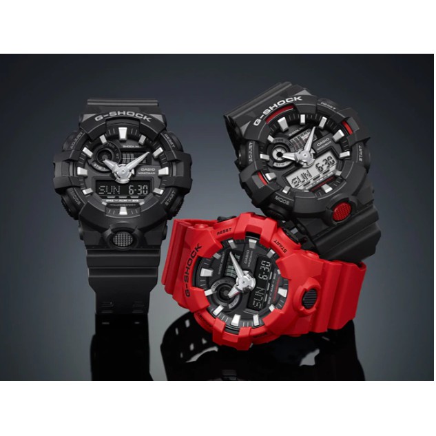 นาฬิกา G-Shock ของแท้ รุ่น GA-700 ,GA-700SK ,GA-700BNR ,GA-700RGB นาฬิกาผู้ชาย สายเรซิ่น ของแท้ 100%