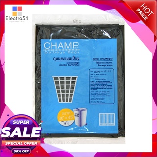 🔥HOT🔥 CHAMPION ถุงขยะแชมเปี้ยน รุ่น 36 x 45 5ใบ ขนาด 36 x 45 นิ้ว (แพ็ค 5 ใบ) สีดำ