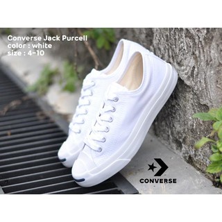 Converse Jack Purcell CP OX รองเท้าคอนเวิร์สแท้ รองเท้าผ้าใบผู้ชาย รองเท้าผ้าใบผู้หญิง (สีขาว)