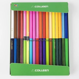 Colleen ดินสอสีไม้ คลอรีน 2 หัว 18 แท่ง 36 สี รุ่น787 สีธรรมดา+นีออน(สะท้อนแสง)