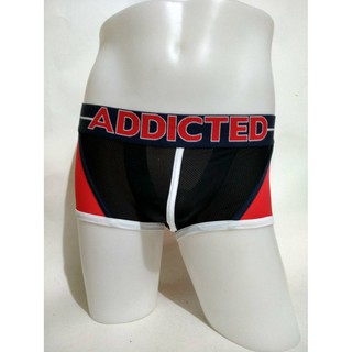 กางเกงในชาย Addicted Boxer สีแดง-ดำ