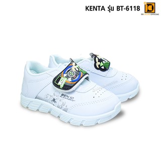 รองเท้านักเรียนสีขาวBen10 ยี่ห้อ Kenta รุ่น BT-6118 และ รุ่น BT-6418