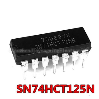 วงจรรวม DIP-14 74HCT125N SN74HCT125N 74HCT125 คุณภาพดี 5 ชิ้นต่อล็อต