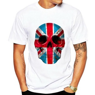 ถูกสุดๆเสื้อยืด แขนสั้น พิมพ์ลาย LONDON SKULL UNION JACK GREAT BRIN ENGLAND UK สําหรับผู้ใหญ่ ไซซ์ S-XXL(1)รหัสเต็ม