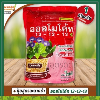 ปุ๋ยออสโมโค้ท 13-13-13 (1 กิโลกรัม) ถุงรีฟิล สูตรบำรุงต้นและใบสมบูรณ์ ปุ๋ยละลายช้า 3 เดือน ออสโมโค้ท Osmocote ตราโซตัส