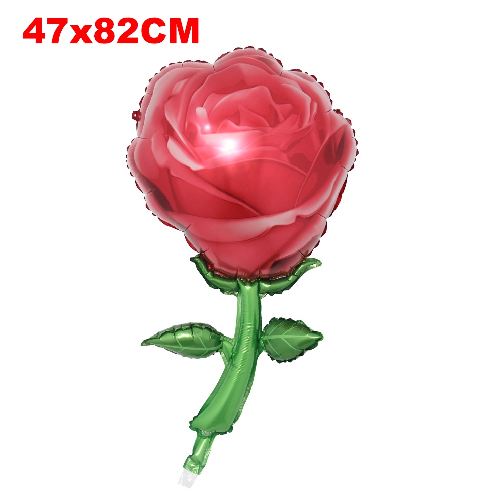 ลูกโป่งฟอยล์ลายดอกกุหลาบสําหรับตกแต่งปาร์ตี้วันเกิดงานแต่งงาน - รูปที่ 3