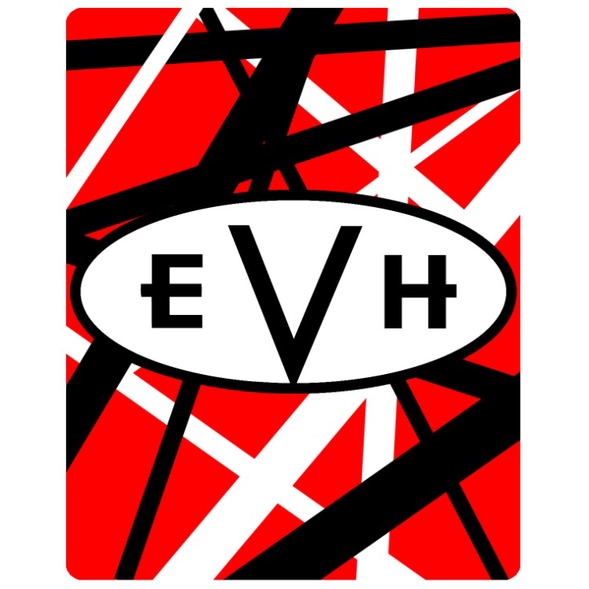 (Stiker Cermin Kereta) Windshield/Glass Sticker 4" x 5" Eddie Van Halen