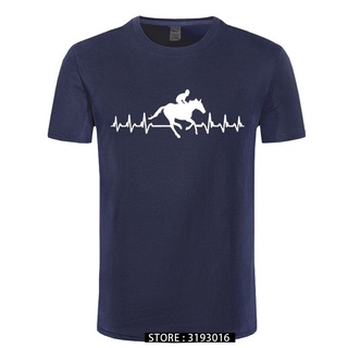 เสื้อยืดลําลอง แขนสั้น พิมพ์ลาย It In My HeartBeat Horse Riding Jockey แฟชั่นฤดูร้อน สําหรับผู้ชายSize S-5XL