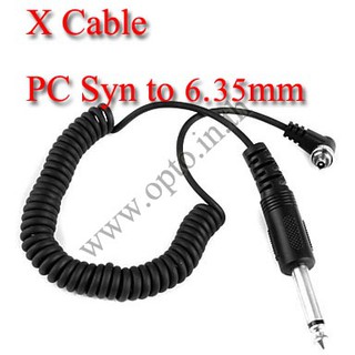 PC Sync Cable/Cord For Camera Flash Trigger with 6.35mm