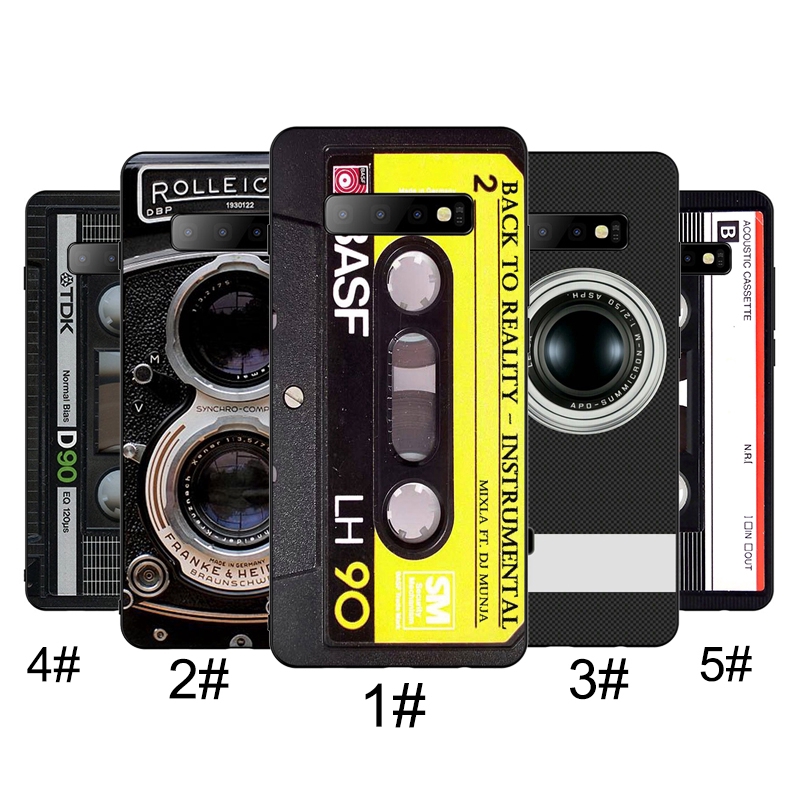 Samsung Galaxy S10 E S8 S9 S10 Plus S7 Edge S6 Soft Cover Vintage Tape Camera Phone Case