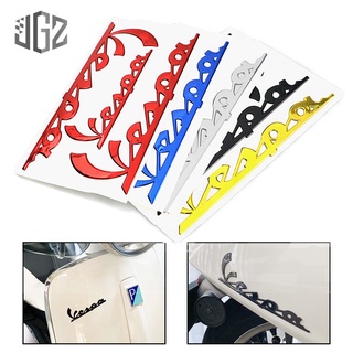 Set Logo for Vespa สติ๊กเกอร์นูน 3D สีดำ โครเมี่ยม สำหรับ PIAGGIO Vespa GTS300 LX125 LX150 125 150 เช่น Sprint Primavera 300 LX LXV