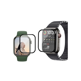 ฟิล์มกันรอยหน้าจอ PMMA + PET 3D นิ่ม สำหรับ Apple Watch Series 7 6/SE/5/4/2/1 41 มม. 45 มม.