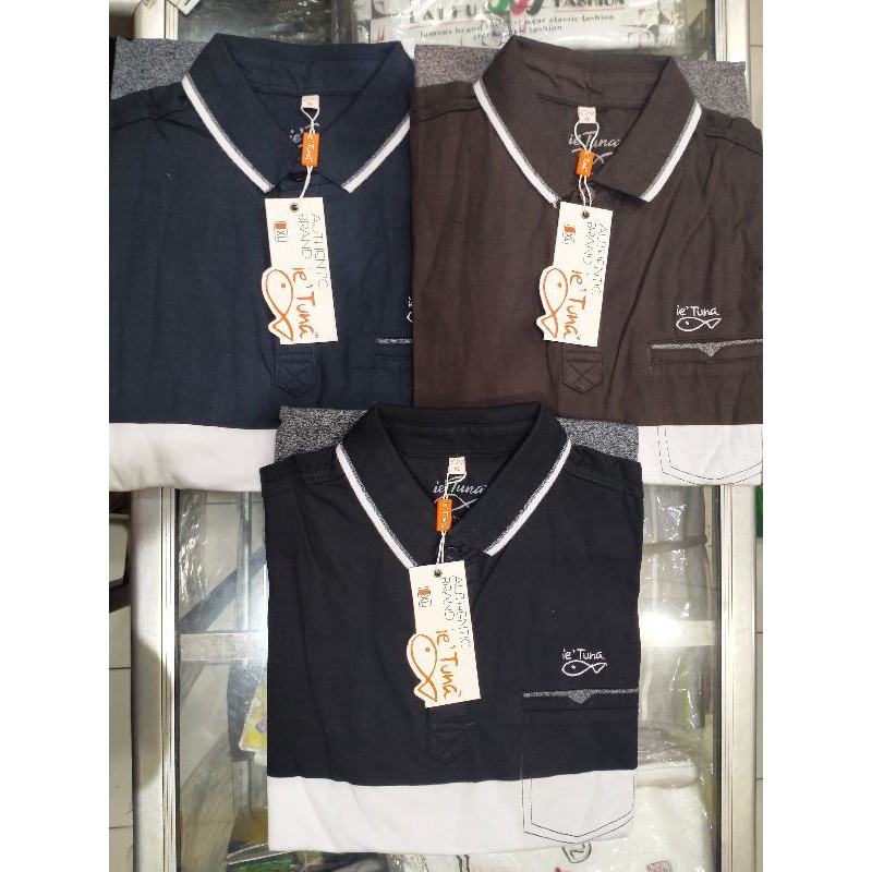 เสื้อยืดคอปกทูน่าie 3 สี/รวม motif ไซส์ XL