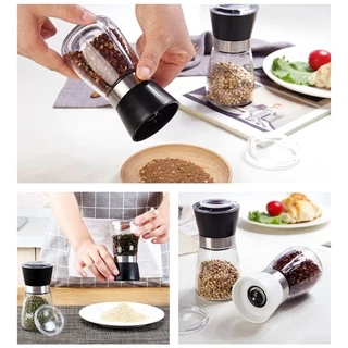 ขวดบดพริกไทย มีฝาปิด ไม่เป็นสนิม เครื่องบดพริกไทย และ เครื่องเทศ Pepper grinder Simple Thailand