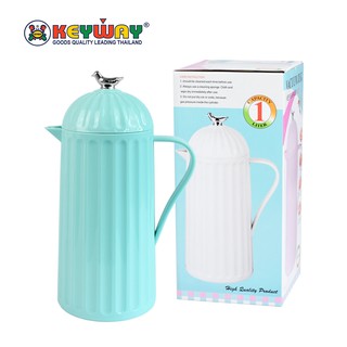 กระติกน้ำร้อนสูญญากาศไส้ปรอทแก้ว ( 1000 ml ) Vacuum Jug Keep Beverages Hot : HY0410A