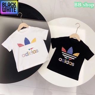 BWCB -Adidaskid เสื้อยืด คอกลม แขนสั้น แฟชั่นสําหรับเด็กผู้ชาย และเด็กผู้หญิง เสื้อยืดเท่ห์ เสื้อยืดฮิตๆ unisex oversize