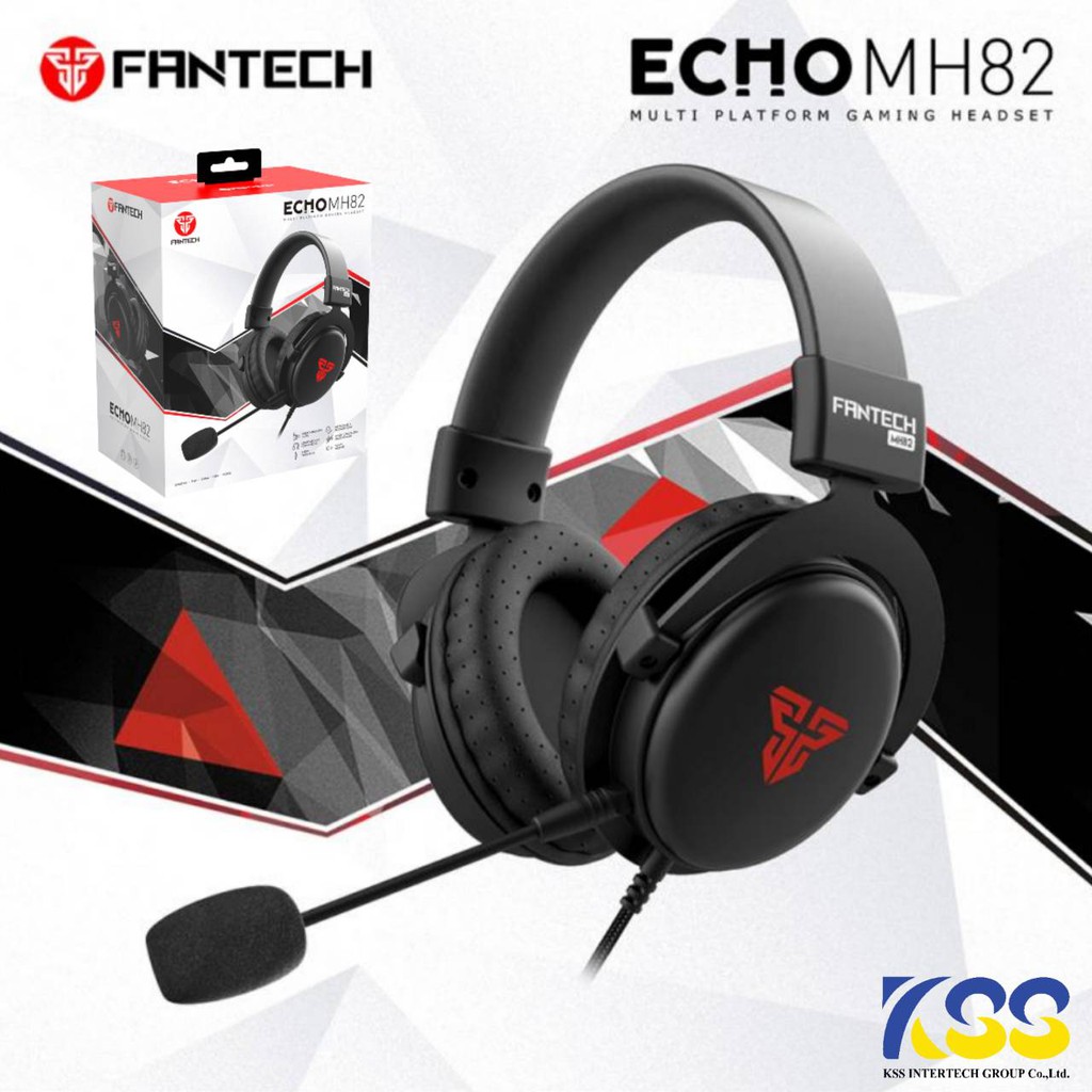 🙏😘FANTECH MH82 ECHO MUTIPLATFORM HEADSET for Mobile Gaming หูฟังเกมมิ่งแบบครอบหัว มีไมโครโฟน ระบบสเต