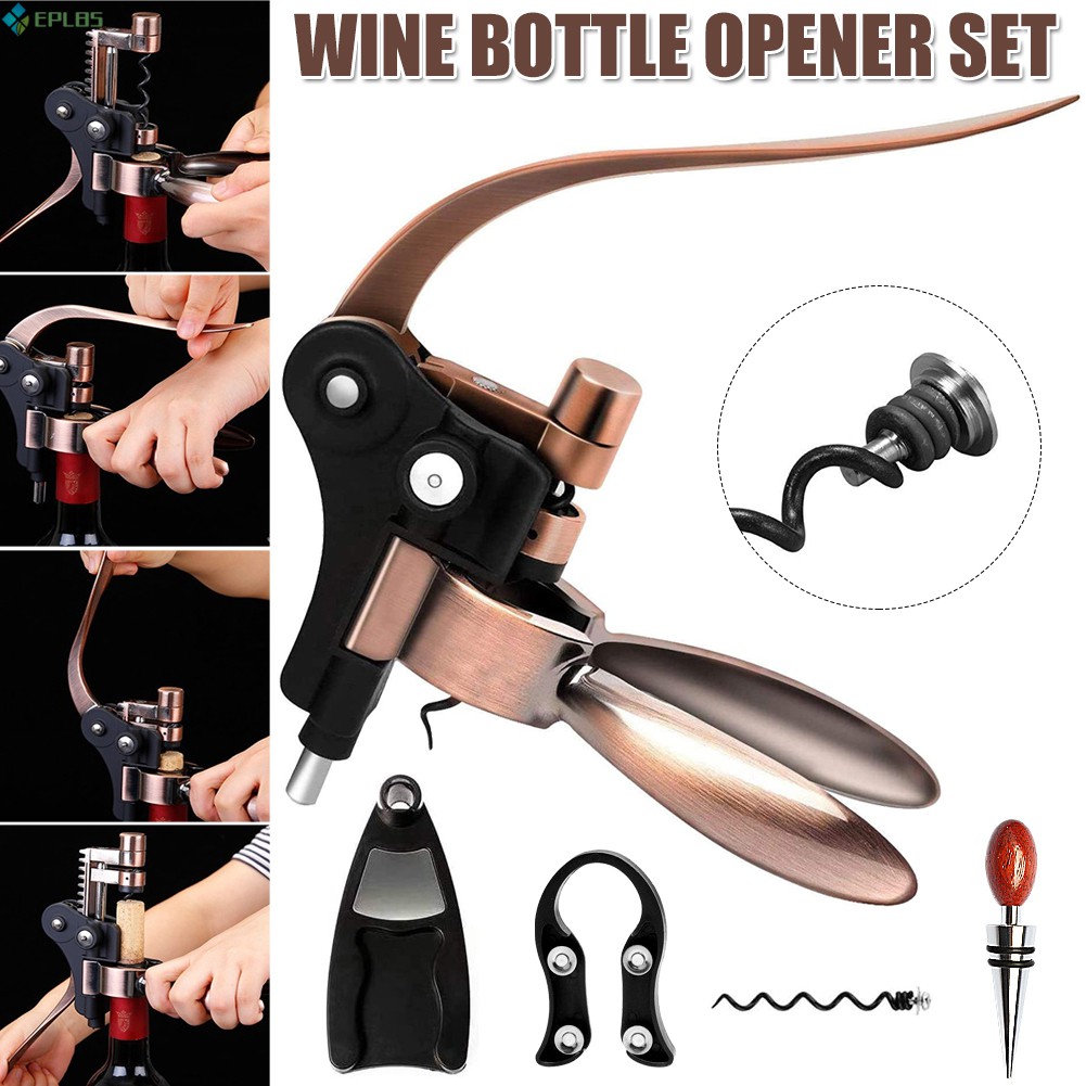 EPLBS Wine Bottle Opener Rabbit Corkscrew Set Demenades Wine Opener Kit