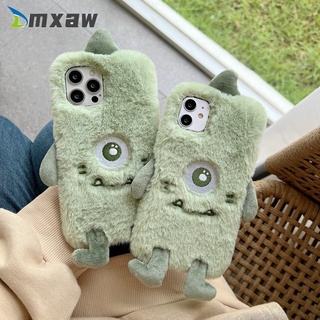 Carton Big Eye Monster Case Xiaomi Mi 11 Lite Ultra 10 Note 10 CC9 10T Pro A3 Lite Poco M3 C3 F3 F2 Pro Plush Warm Phone Case Soft Cute Cover