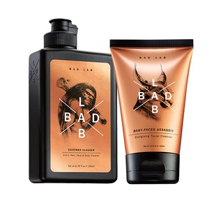 Bad Lab เจลอาบน้ำทรีอินวัน 200ml + ครีมโฟมล้างหน้า 100ml BL80029S+BL80026S