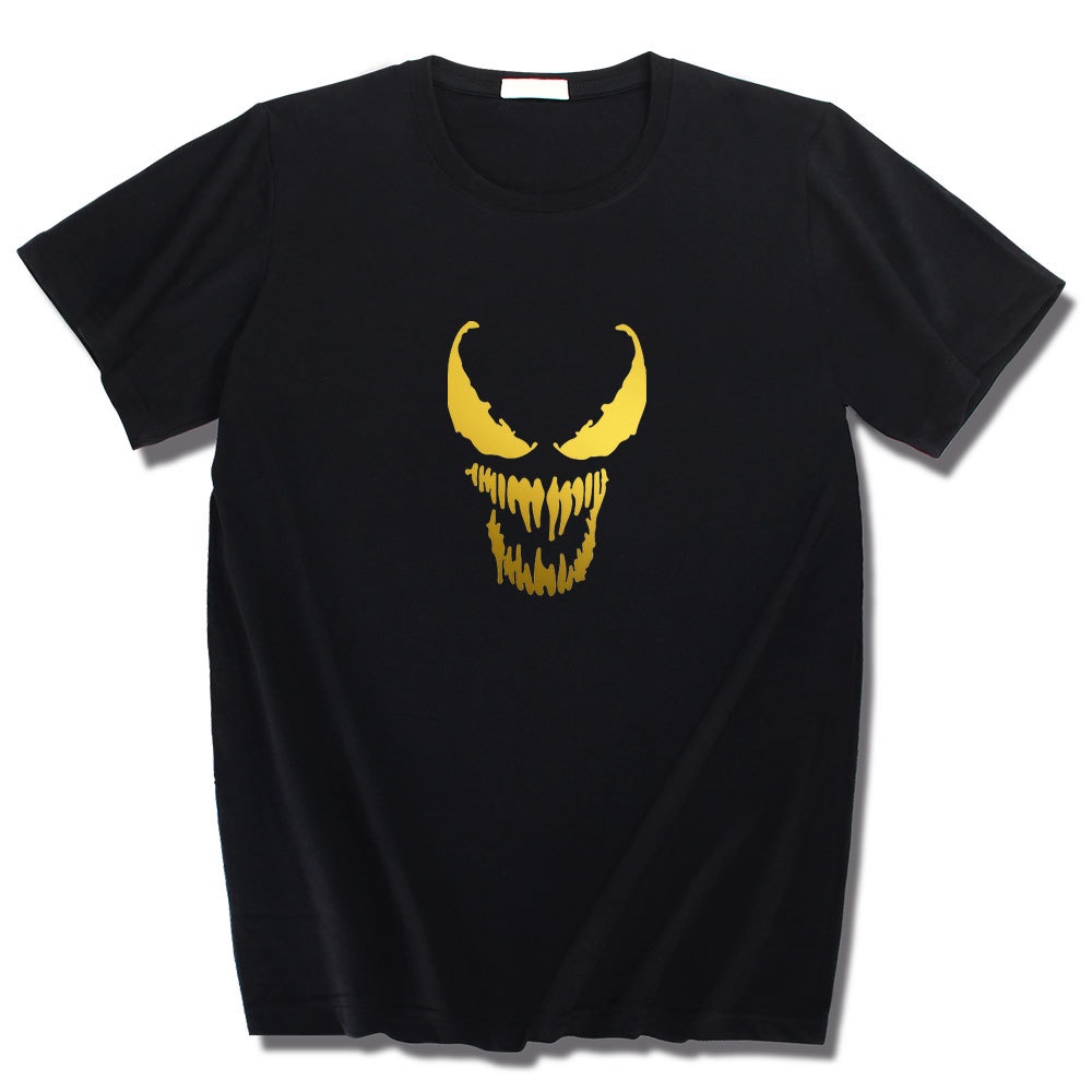 Venom เสื้อยืดสีดําแขนสั้นแบบนุ่ม Tees Tops Marvel Venom Superhero เสื้อยืดยิมแห้งเร็ว