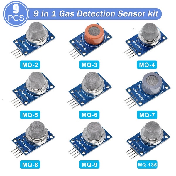 Ready StockMQ Gas Detection Sensor โมดูล MQ-2 MQ-3 MQ-4 MQ-5 MQ-6 MQ-7 MQ-8 MQ-9 MQ-135 Gas Sensor โ
