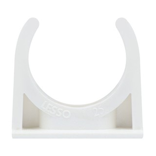 PVC CONDUIT CLAMP SCG BS 25MM WHITE คลิปก้ามปู PVC SCG 25 มม. มาตรฐาน BS สีขาว ตัวยึดท่อ ท่อร้อยสายไฟและอุปกรณ์ งานระบบไ