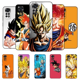 เคสโทรศัพท์ซิลิโคน Tpu แบบนิ่ม ลายดราก้อนบอล Son Goku สีดํา สําหรับ Xiaomi Redmi Note 11 Pro 5G 4G 11S POCO M4 X4 Pro 4G 5G