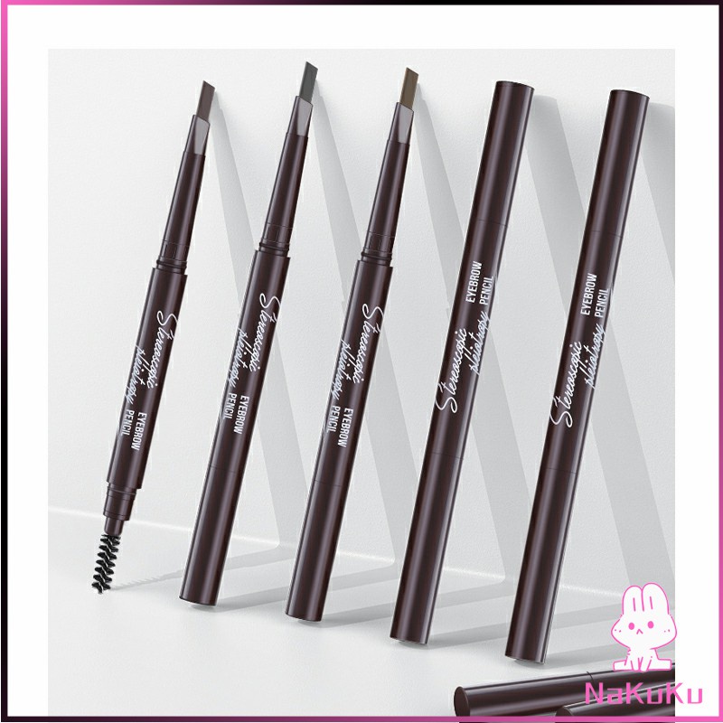 ดินสอเขียนคิ้ว หัวคู่ กันน้ำ ทนทานกว่า  2 หัว  automatic eyebrow pencil ราคา ถูกที่สุด ดีลบีเคเค