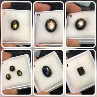 (ลดแรง 990 ทุกกล่องจ้า)Black star sapphire พลอยสตาร์แท้ สวยจริงไม่พอใจยินดีคืนเงินจ้า