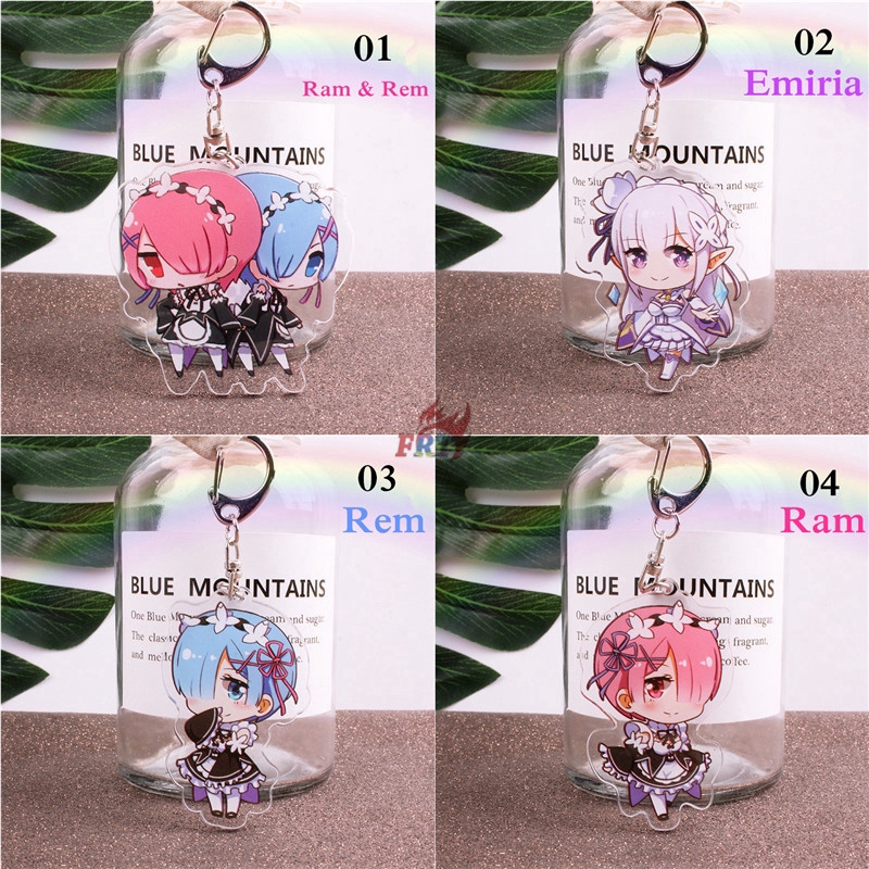 > Ready Stock < Re : Zero Anime พวงกุญแจจี้อะครีลิค