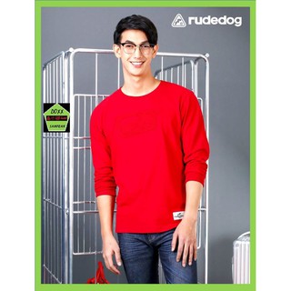 rudedog เสื้อแขนยาว ชายหญิง  รุ่น outbox สีแดง