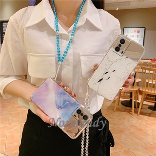 เคส Phone Case Xiaomi Mi 11T Pro 5G POCO X3 GT NFC M3 Pro F3 2021 New Fashion Casing Makeup Mirror Hardcase Shockproof Back Cover with Pearl Lanyard เคสโทรศัพท์