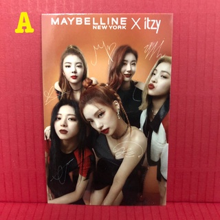 Maybelline X ITZY PHOTOCARD พร้อมลายเซ็น ขนาด 5.5 x 8.5 cm