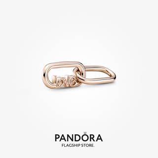 Pandora me ลิงค์คํารัก ชุบทอง 14K สีโรสโกลด์