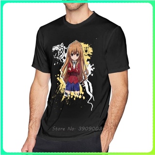 เสื้อยืดผ้าฝ้ายพิมพ์ลายเสื้อยืดแขนสั้น ผ้าฝ้าย พิมพ์ลายกราฟฟิค Toradora Taiga Aisaka แฟชั่นสําหรับผู้ชาย