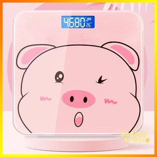 เครื่องชั่งน้ำหนักดิจิตอล รับน้ำหนักได้180kg หมูน่ารัก รุ่นPig-Wink จอLCD