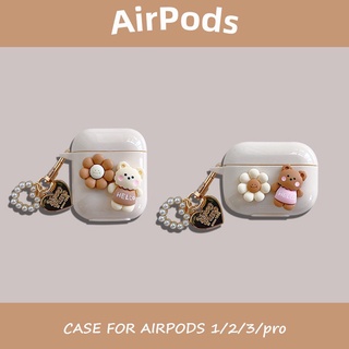 INPODS เคสซิลิโคน แบบนิ่ม ลายดอกทานตะวัน สีกากี สําหรับ Apple AirPods Gen 2 12 Pro 1 2 3 AirPod 3