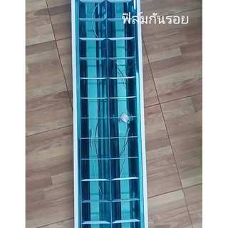 โคมตะแกรง2*36วัตต์ ติดลอย/ฝังฝ้า Reflector สะท้อนแสงแบบเงา (30*120)สั่งขั้นต่ำ2ชุด ป้องหน้าตะแกรงบุบ