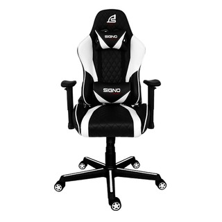 SIGNO GAMING CHAIR (เก้าอี้เกมมิ่ง)  BAROCCO (GC-203BW) (BLACK-WHITE) (ASSEMBLY REQUIRED)