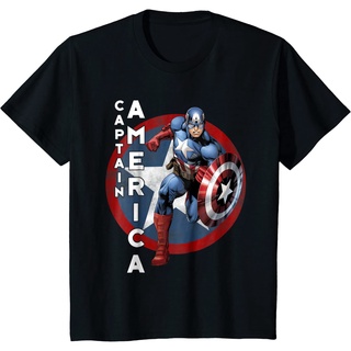 เสื้อยืดผ้าฝ้ายพิมพ์ลายขายดี เสื้อยืดลําลอง ผ้าฝ้าย พิมพ์ลายกราฟฟิค Captain America Avengers Step แฟชั่นสําหรับผู้ชาย