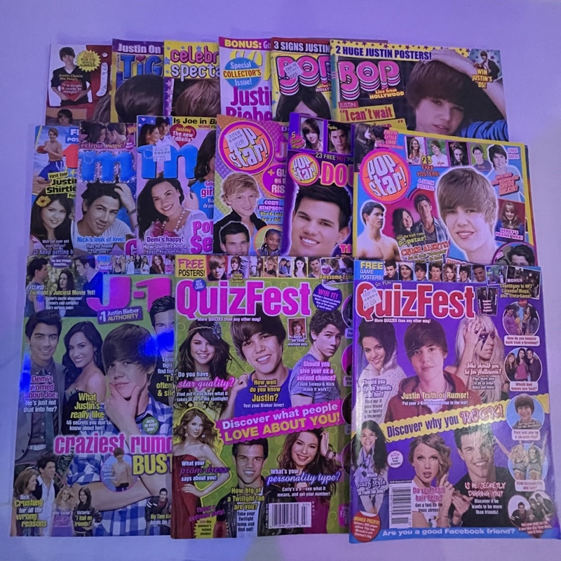นิตยสาร จัสติน บีเบอร์ Justin Bieber magazine, Selena Gomez, Taylor Swift, Jonas brothers, Twilight