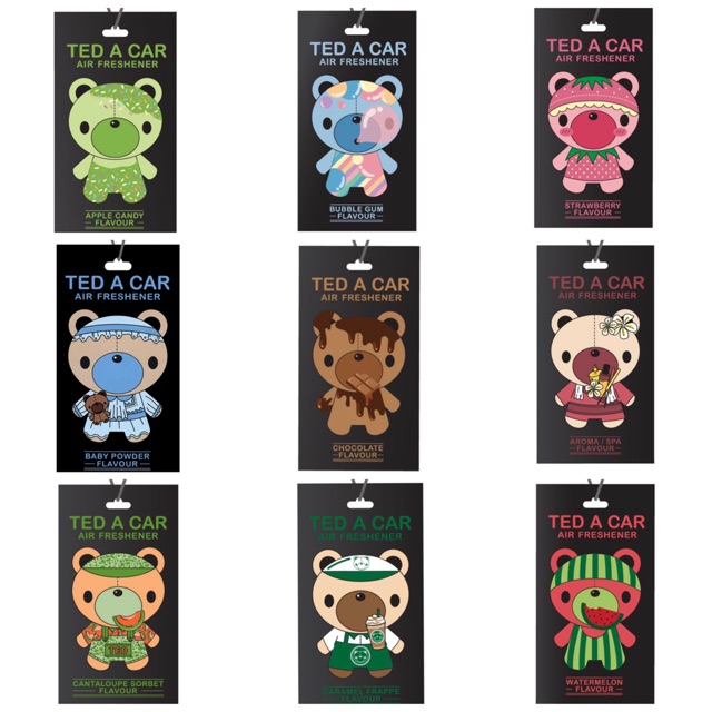 แผ่นน้ำหอม 🐻 TED A CAR น้ำหอมปรับอากาศ พร้อมส่ง/เลือกได้ทุกกลิ่น