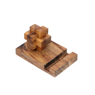 SiamMandalay Phone Stand ที่วางโทรศัพท์ ที่วางมือถือ เกมไม้ปริศนา ไม้จามจุรี